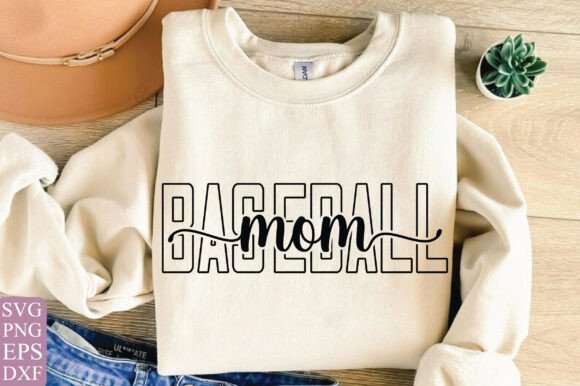 Baseball Mom Cute Graphics for T-Shirt Designs