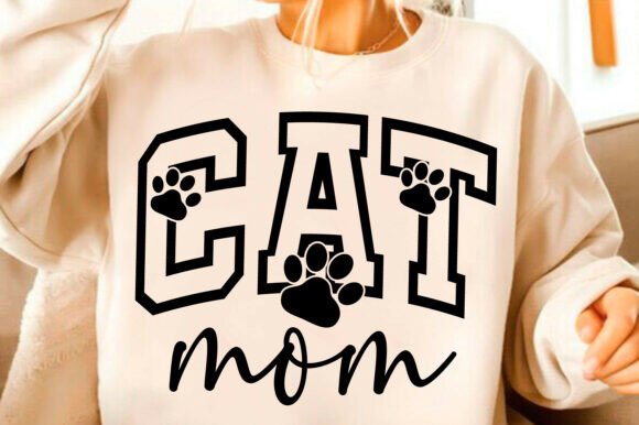 Cat Mom SVG PNG: Graphics for T-Shirt Designs