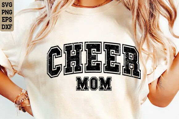 Cheer Mom SVG: Graphics for T-Shirt Designs