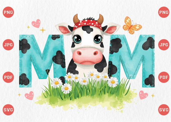 Cow Mom SVG: Graphics for T-Shirt Designs & Branding