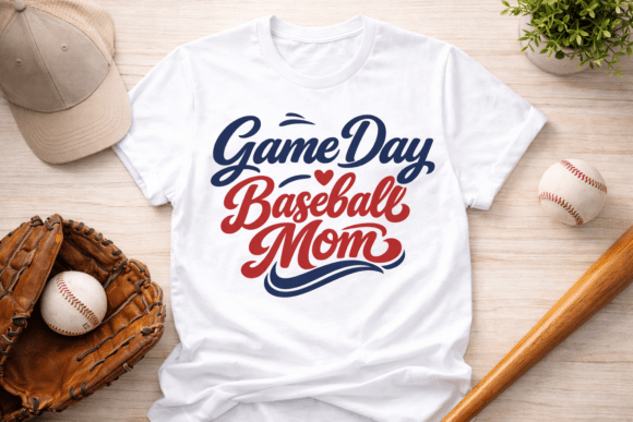 Game Day Baseball Mom Graphics for T-Shirt Designs