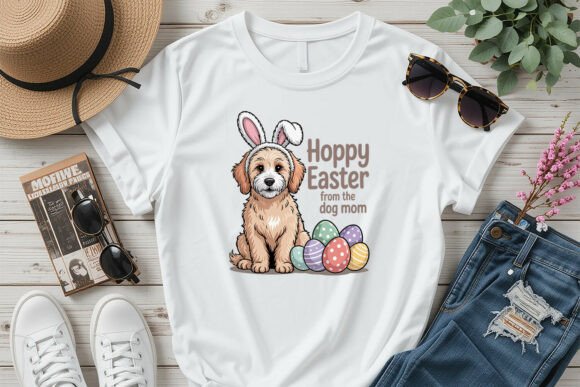 Happy Easter from the Dog Mom SVG: Graphics & T-Shirt Designs