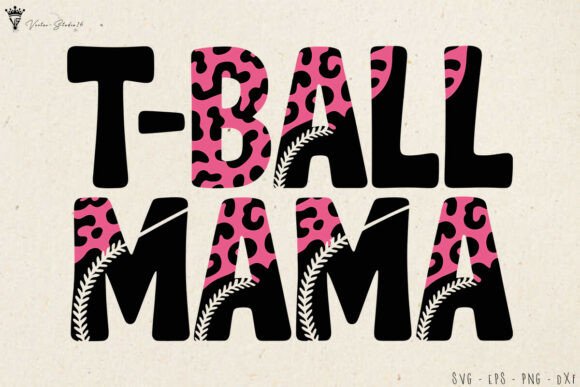 Leopard Tee Ball Mom SVG: Bold Graphics & Illustrations