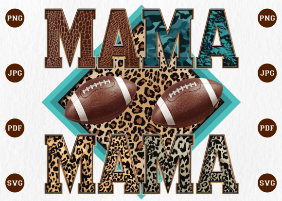 Retro Football Mom SVG: Graphics for T-Shirt Designs