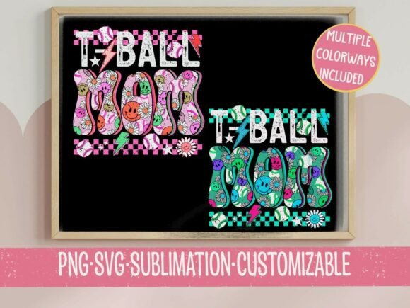 Retro Tball Mom Graphics for T-Shirt Designs