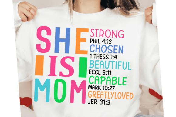 She is Mom SVG PNG Graphics for T-Shirt Designs
