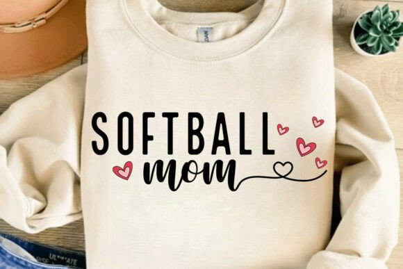 Softball Mom SVG: Graphics for T-Shirt Designs